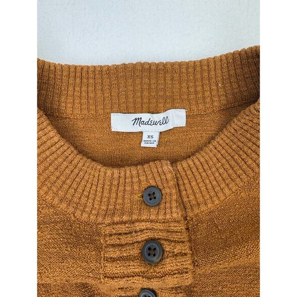 Sold Out! Ladies Size XS Madewell Brampton Crop Cardigan Sweater Warm Coffee - Picture 3 of 7